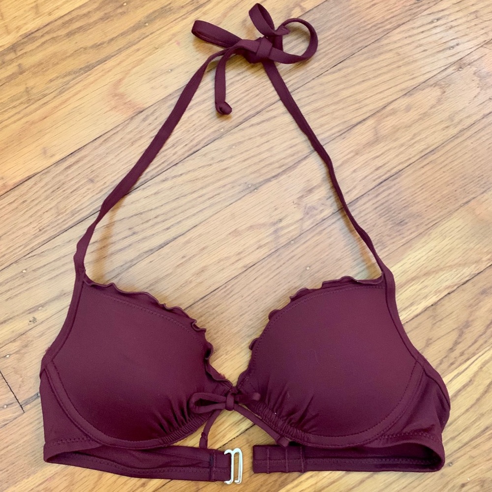 deep maroon push-up bikini top🌺